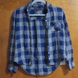 Aeropostale Blue Check Flannel
